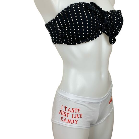 Heaven Scent Intimates White Panty Boyshort Candy Scented SMALL Cotton NEW - Picture 5 of 7